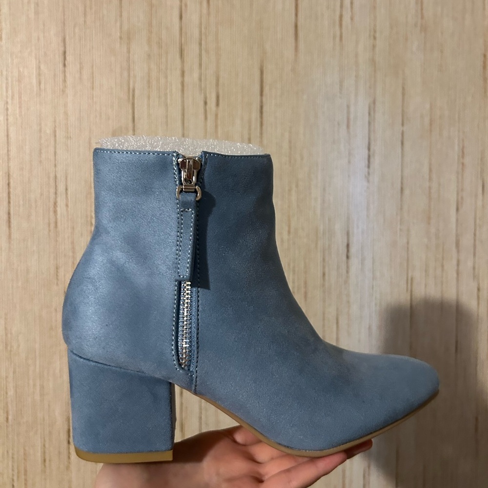 Stylish Blue Ankle Booties - Zuma J. Adams